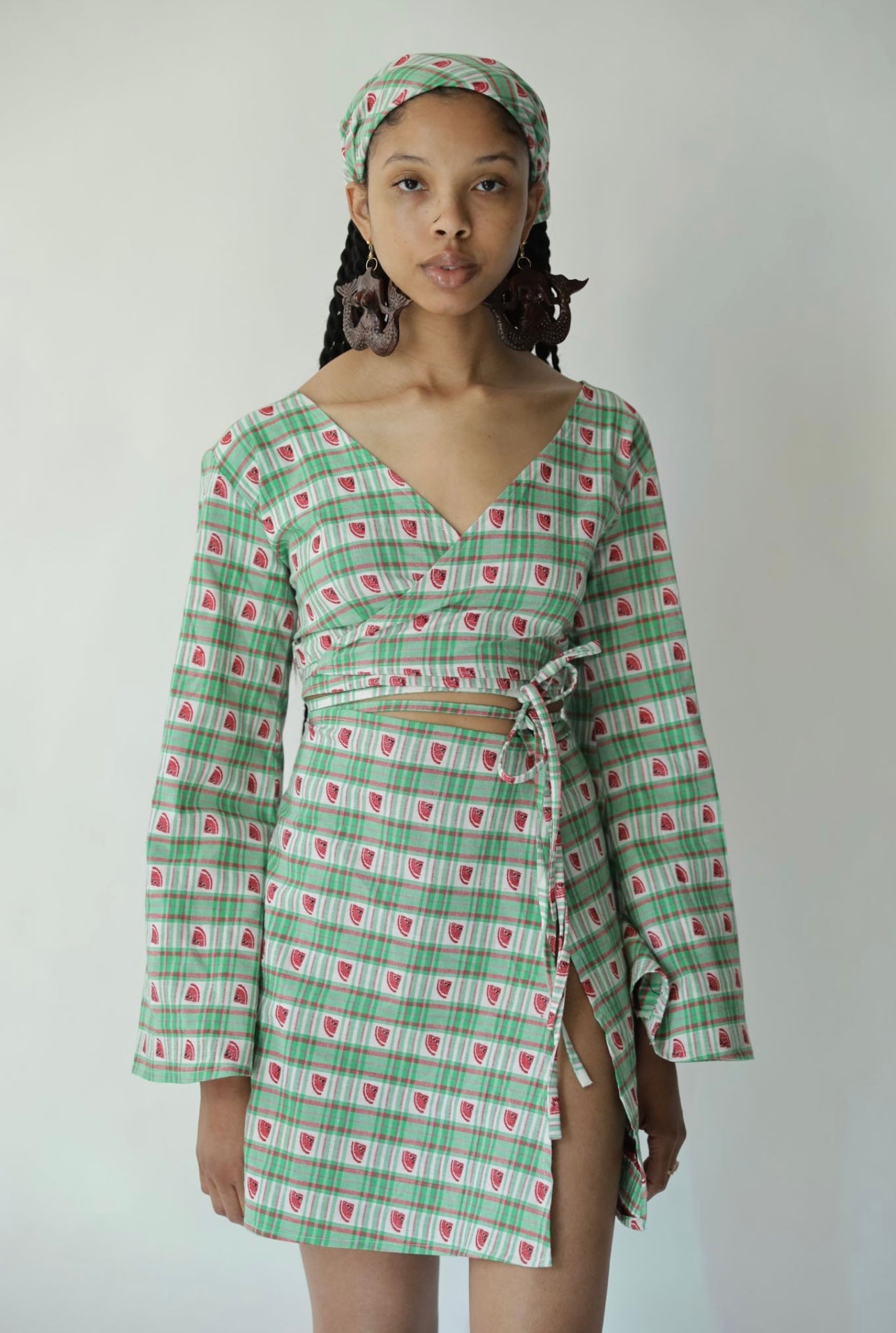 Wata Melon Girl Wrap Skirt Set